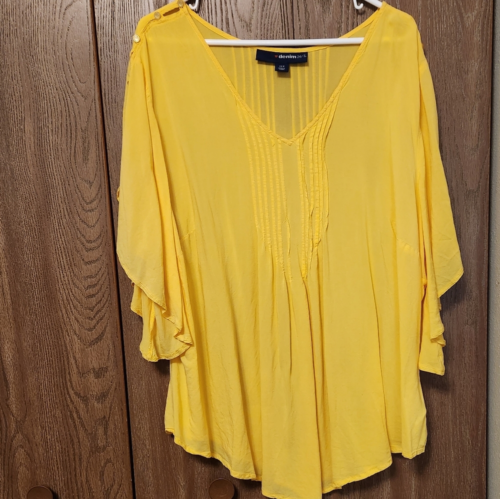 Denim 24/7 Yellow Sheer Tunic